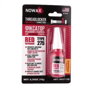 NOWAX NX21129 Фиксатор резьбы к бытовой технике THREADLOCKER RED 10g