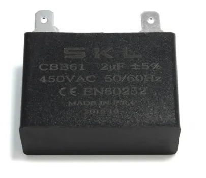 Конденсатор для кондиционеров 2 uF 450V CBB611A SKL